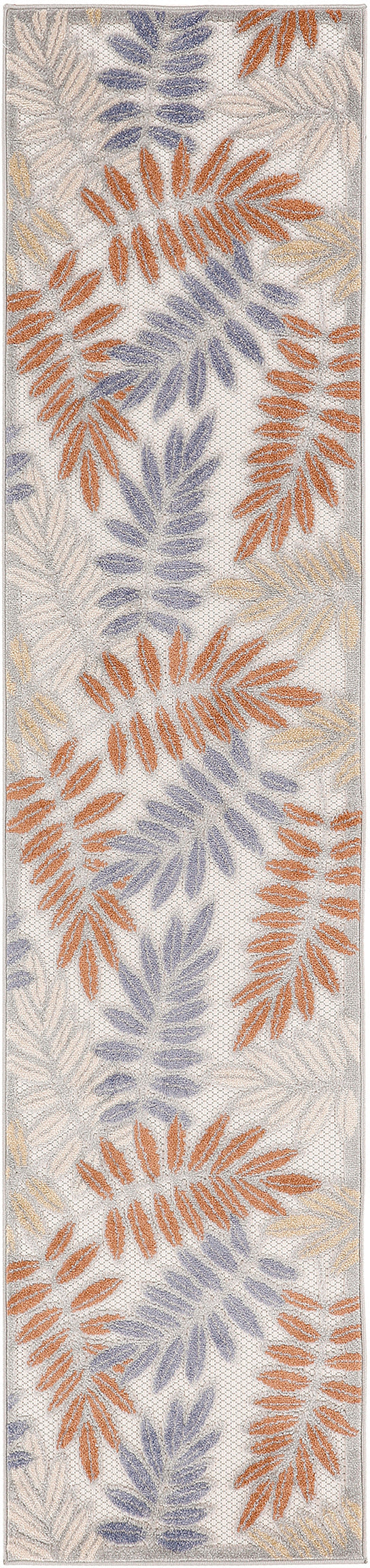Nourison Home Aloha ALH18 Blue Mocha Contemporary Power-loomed Rugs