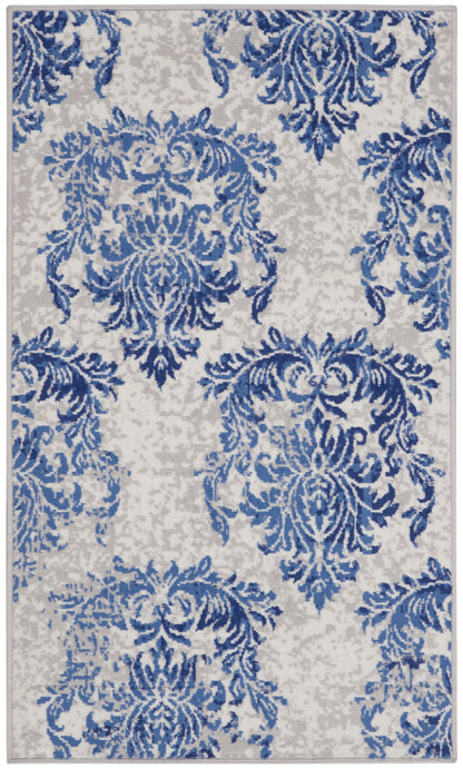Nourison Home Whimsicle WHS11 Ivory Navy Contemporary Power-loomed Rug