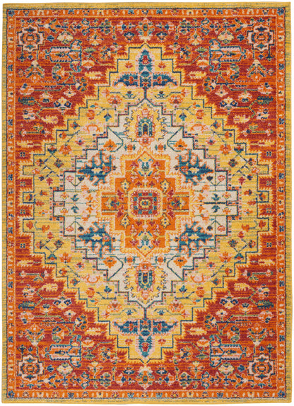 Nourison Home Allur ALR04 Red Multicolor Transitional Power-loomed Rug