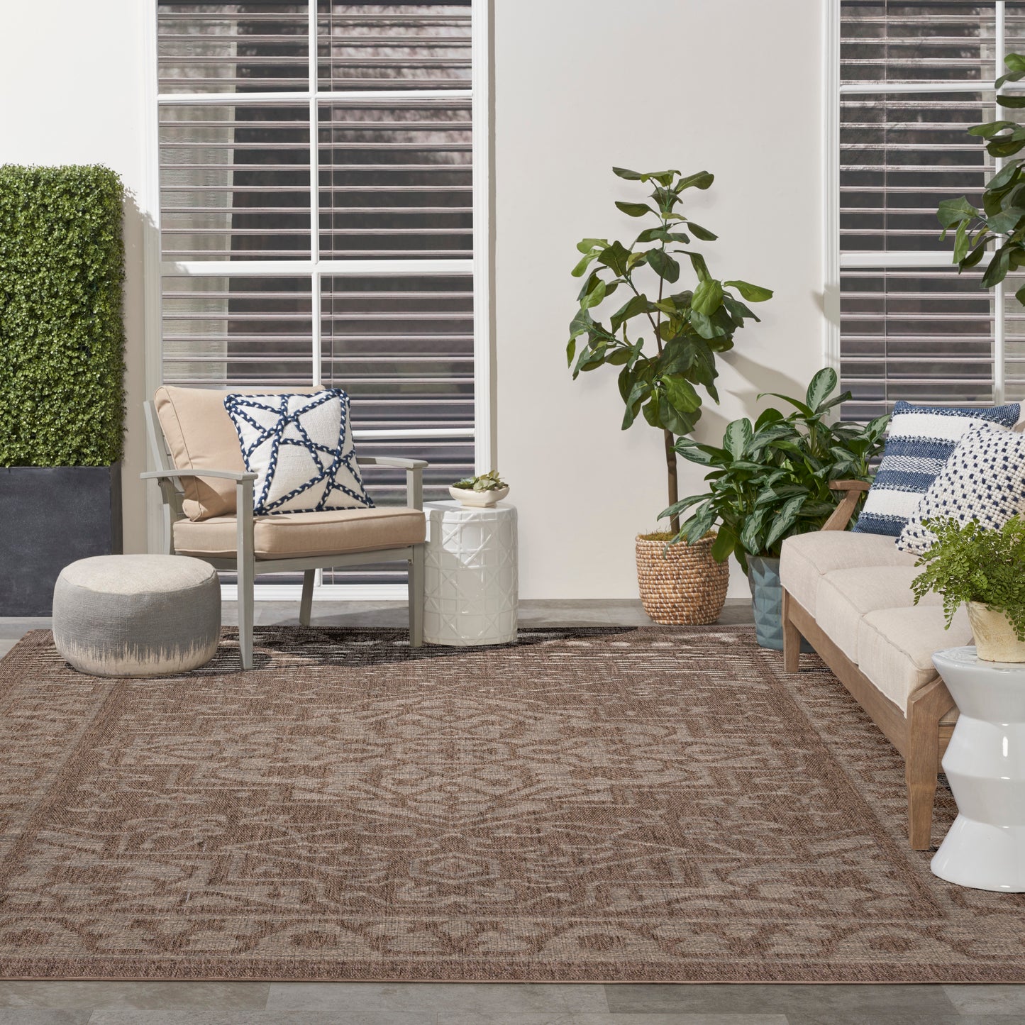 Nourison Home Tulum  Brown  Contemporary