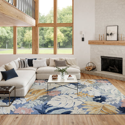 Nourison Home Suncoast  Denim Multicolor  Contemporary