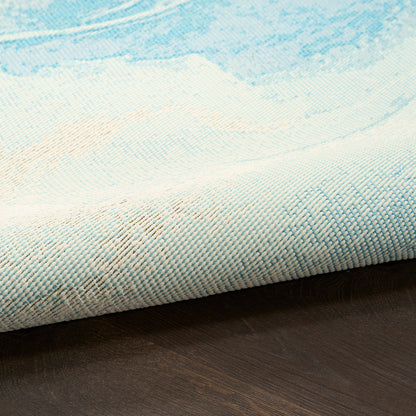 Nourison Home Color Splash  Ivory Blue  Contemporary