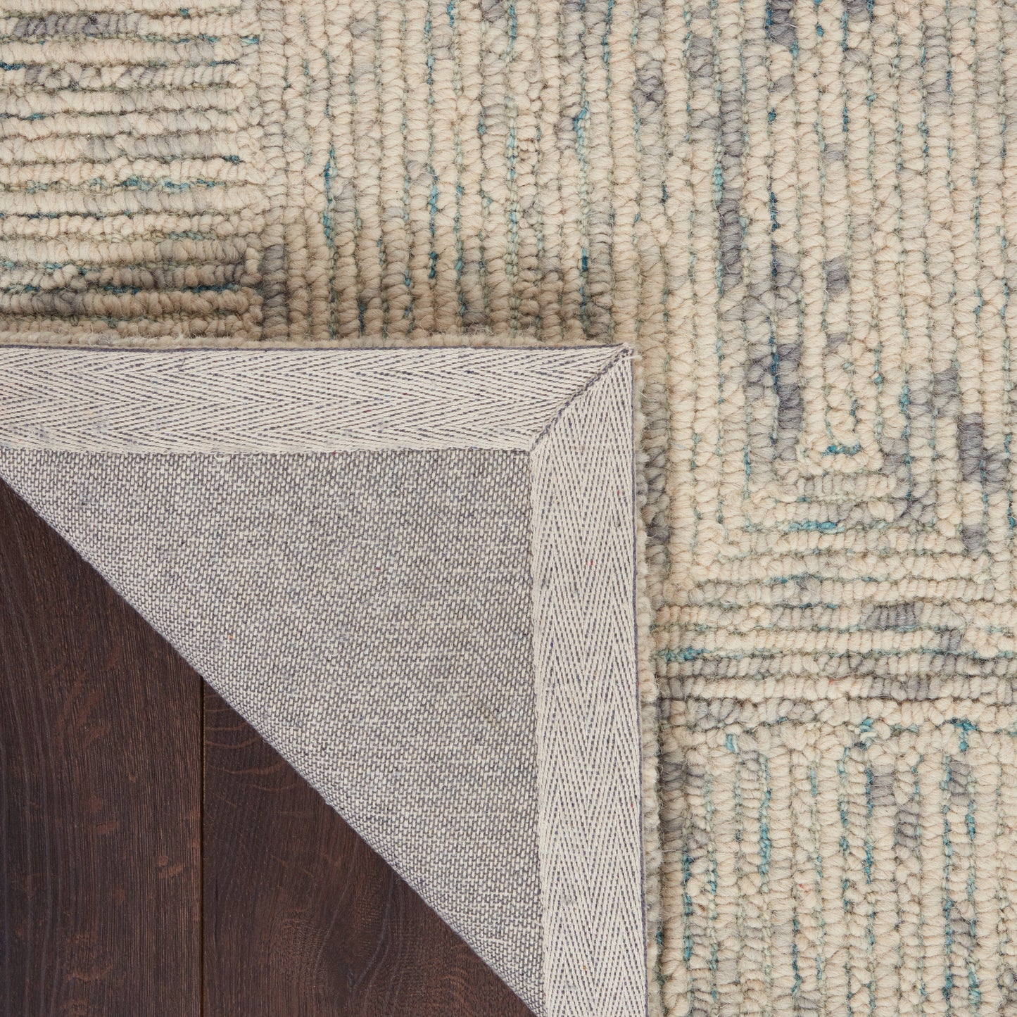 Nourison Home Colorado  Ivory Grey Teal  Contemporary