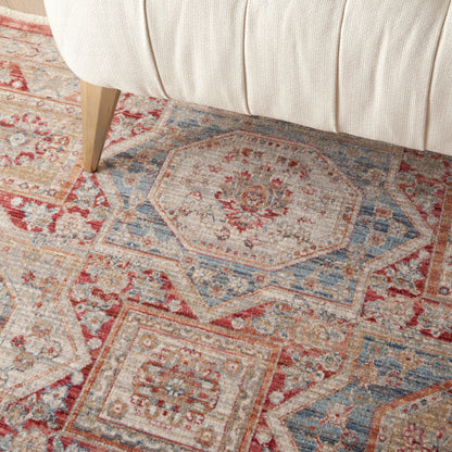 Nourison Home Homestead  Blue Brick  Traditional