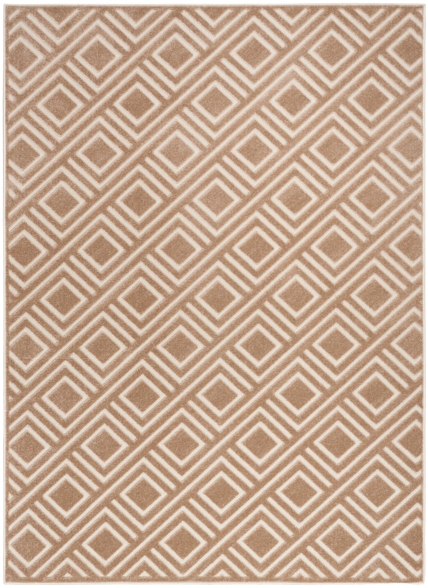 Nourison Home Care Free CAF03 Brown Contemporary Loom-woven Rug