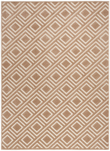 Nourison Home Care Free CAF03 Brown Contemporary Loom-woven Rug