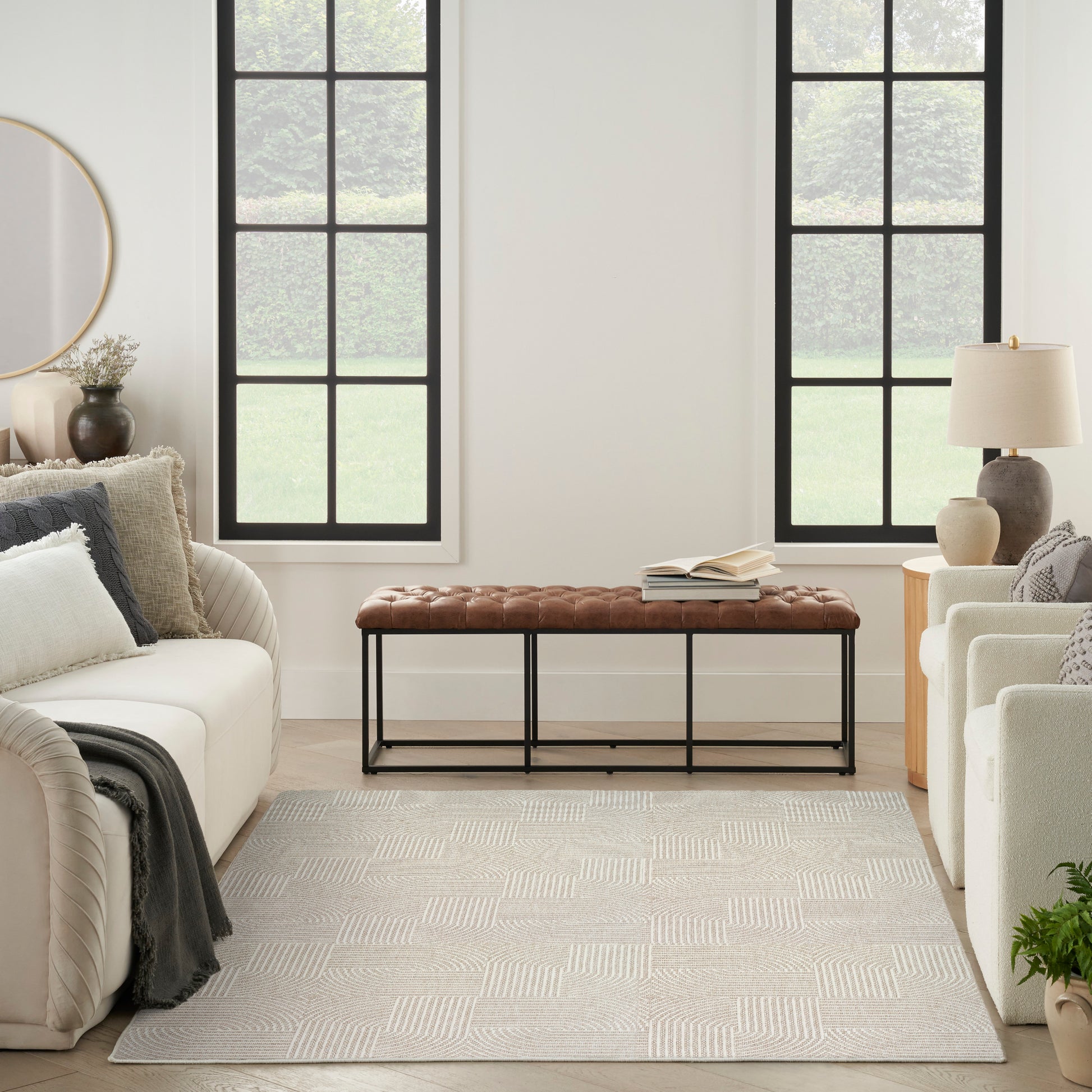 Nourison Home Natural Texture  Beige Ivory  Contemporary
