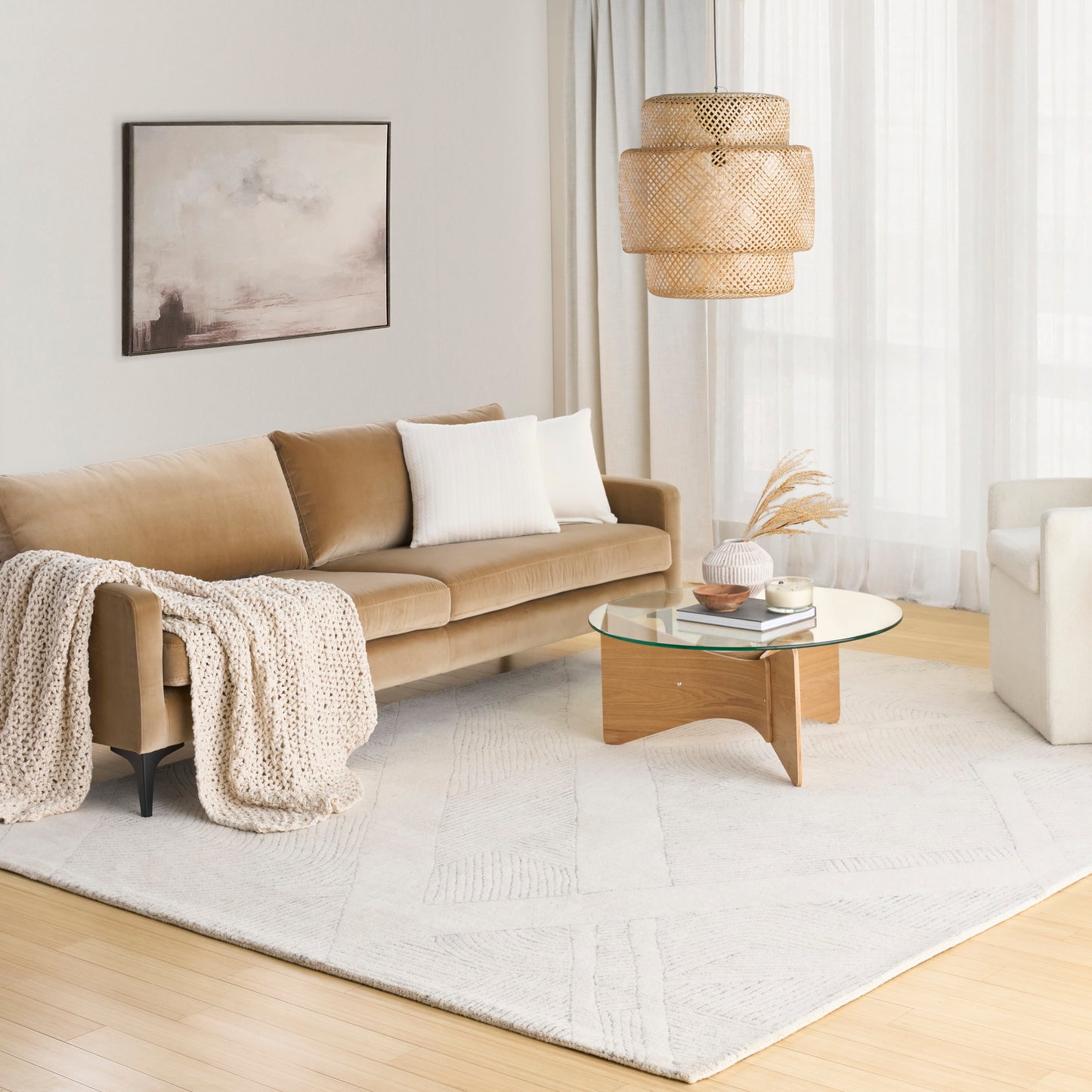 DKNY Pure Patterns  Ivory Grey  Contemporary