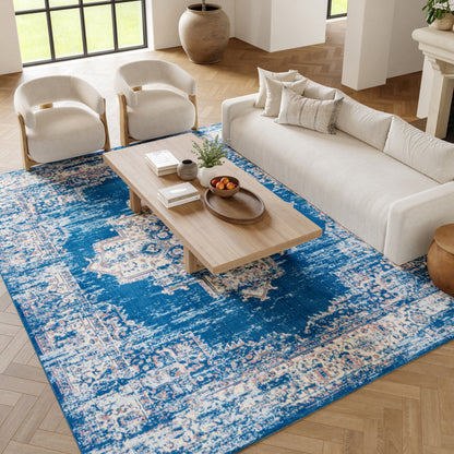 Nourison Home Grafix  Blue  Transitional