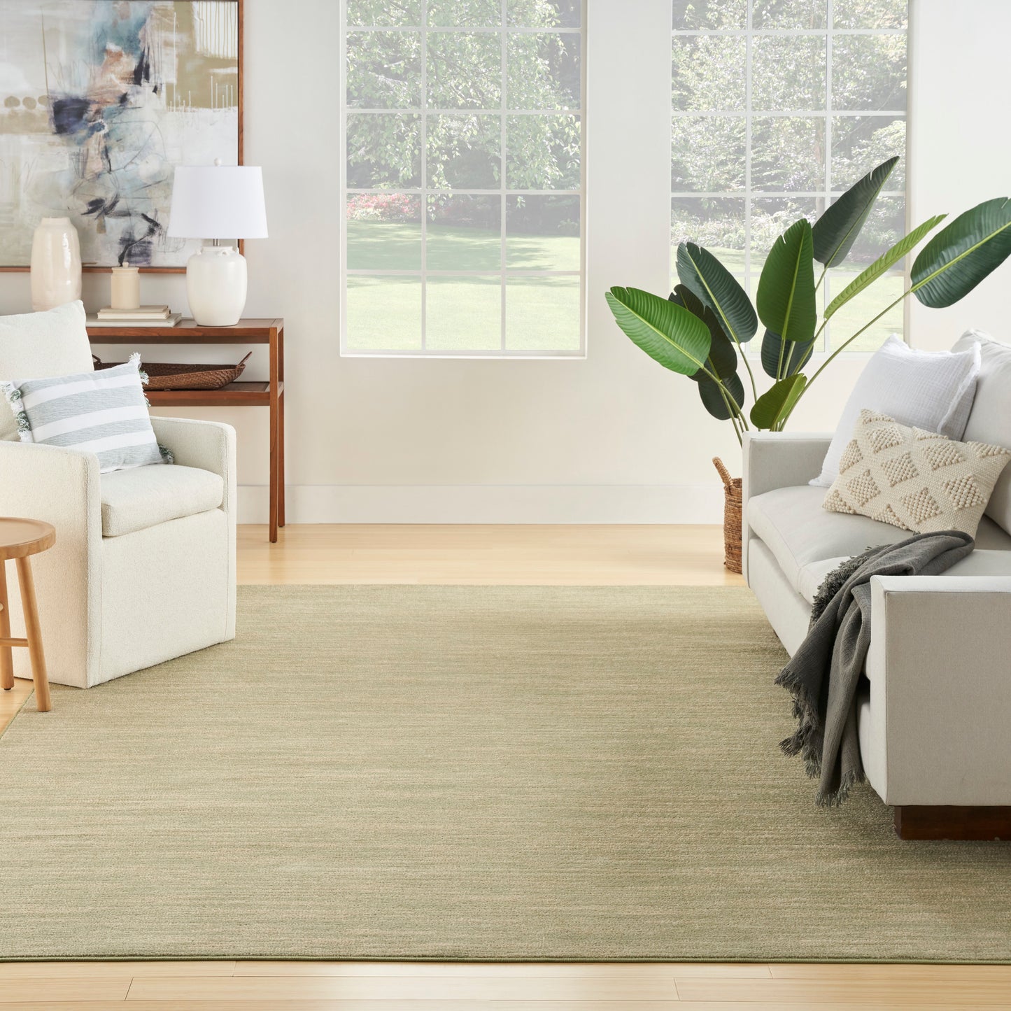 Nourison Home Nourison Essentials  Green Gold  Contemporary