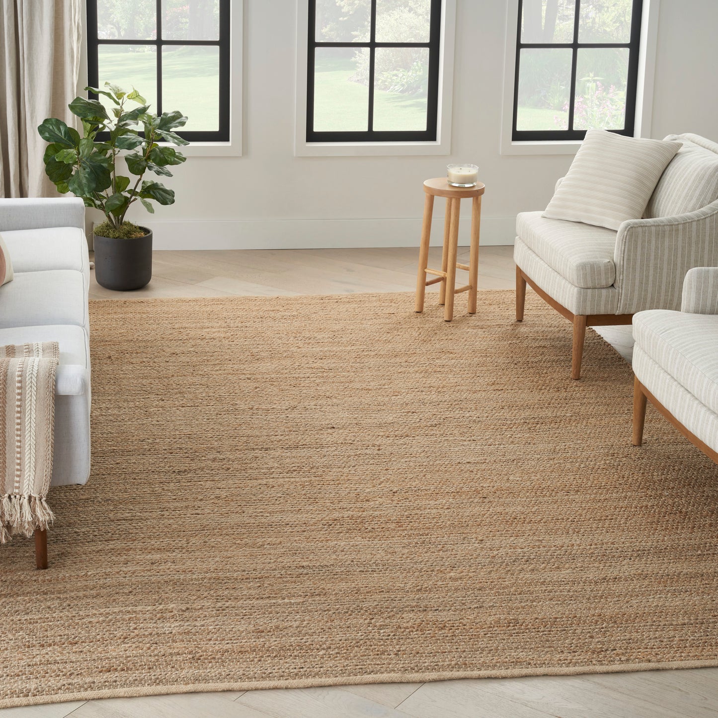 Nourison Home Natural Jute  Natural  Contemporary