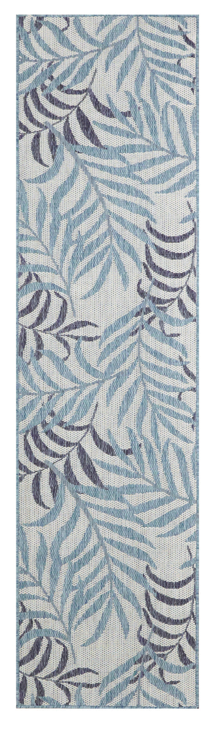 Nourison Home Garden Oasis GOA01 Blue Contemporary Power-loomed Rug