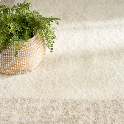 Nourison Home Pacific Shag  Ivory Beige  Contemporary