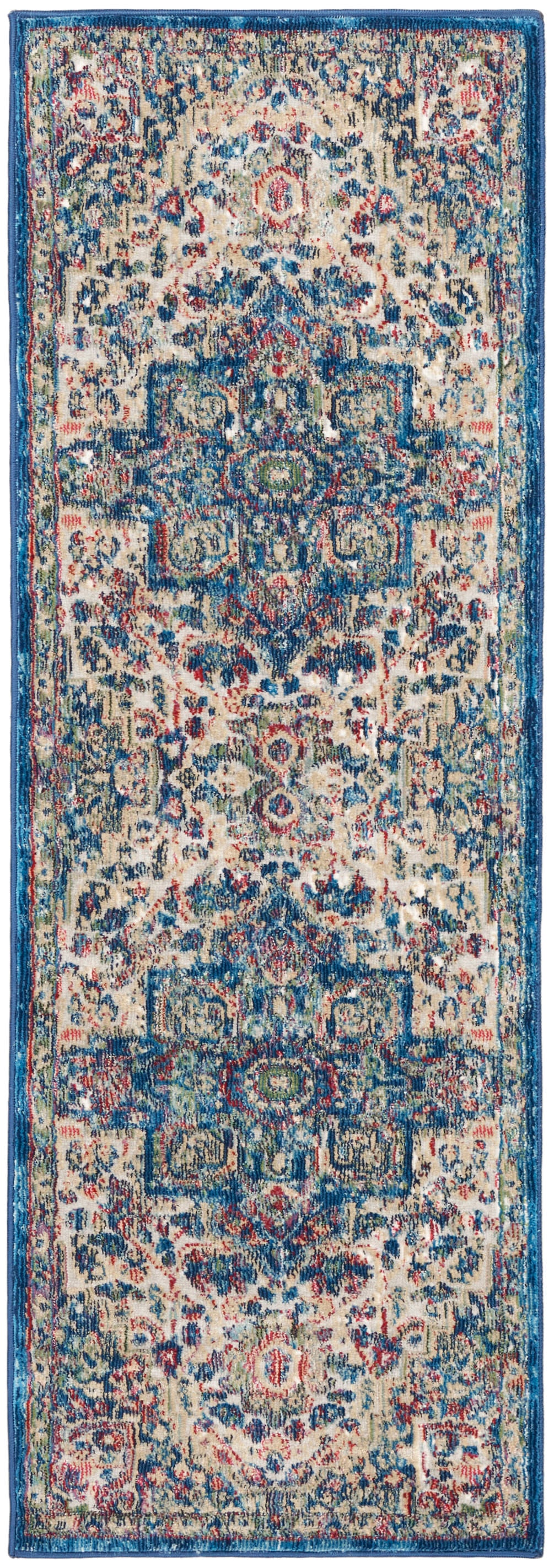 Nourison Home Ankara Global ANR15 Grey Navy Transitional Power-loomed Rug