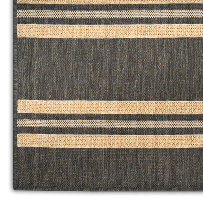 Nourison Home Horizon Indoor/Outdoor  Charcoal  Contemporary