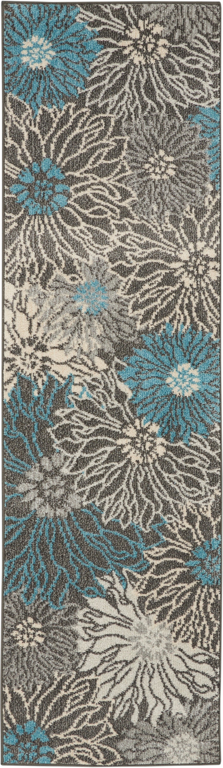 Nourison Home Passion PSN17 Charcoal Blue Contemporary Power-loomed Rugs