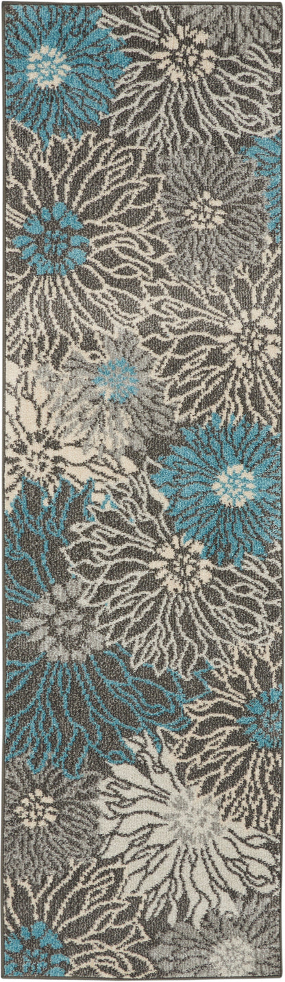 Nourison Home Passion PSN17 Charcoal Blue Contemporary Power-loomed Rugs