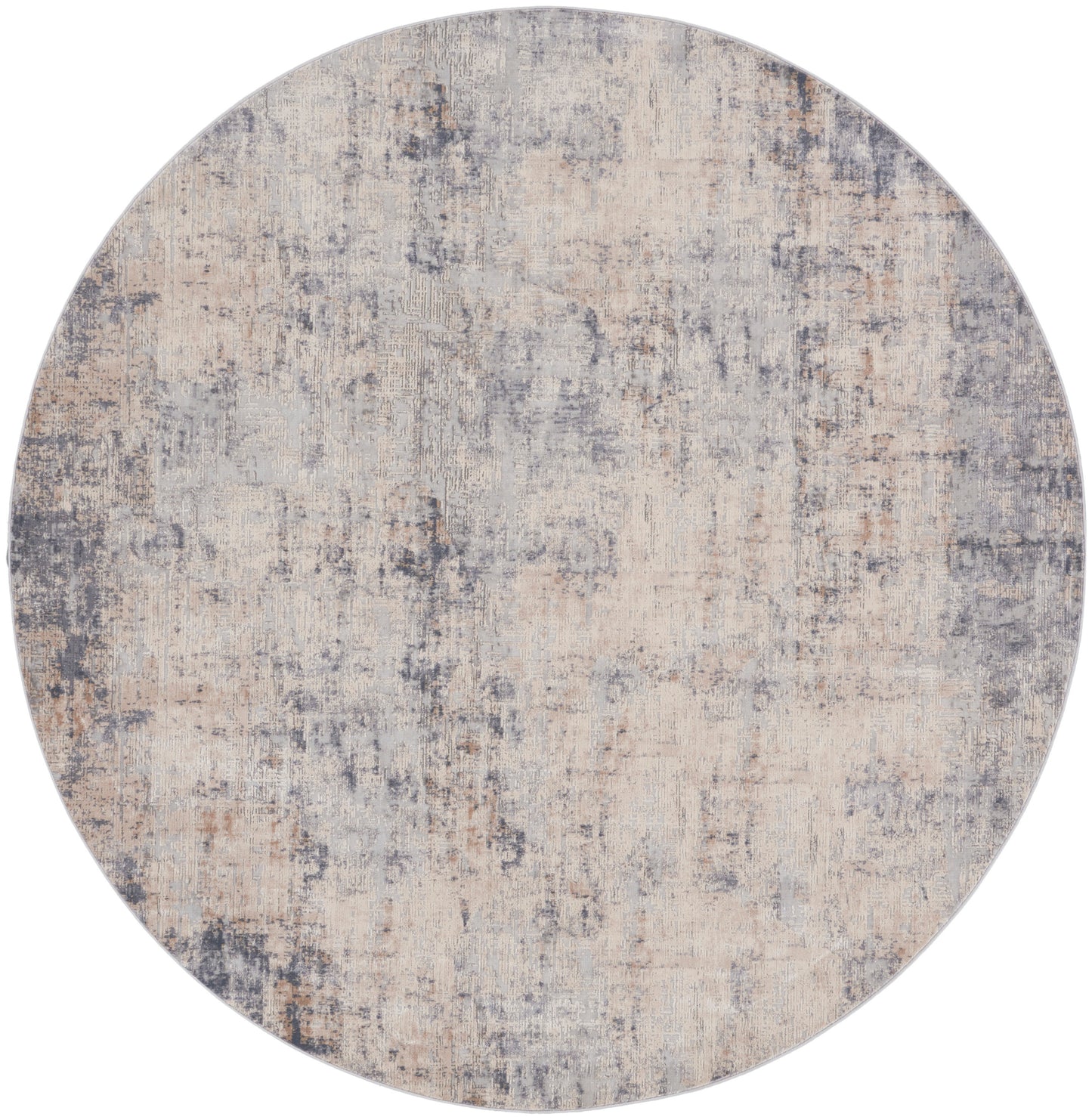 Nourison Home Rustic Textures RUS01 Grey Beige Contemporary Power-loomed Rugs