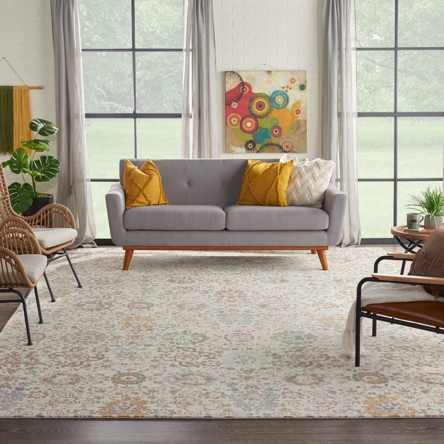 Nourison Home Twilight  Ivory Multicolor  Transitional