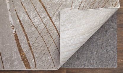 Feizy Waldor 39NBF Ivory Beige Modern/Casual/Tropical Machine Woven Rug - Rugs - Feizy - Atlanta Designer Rugs