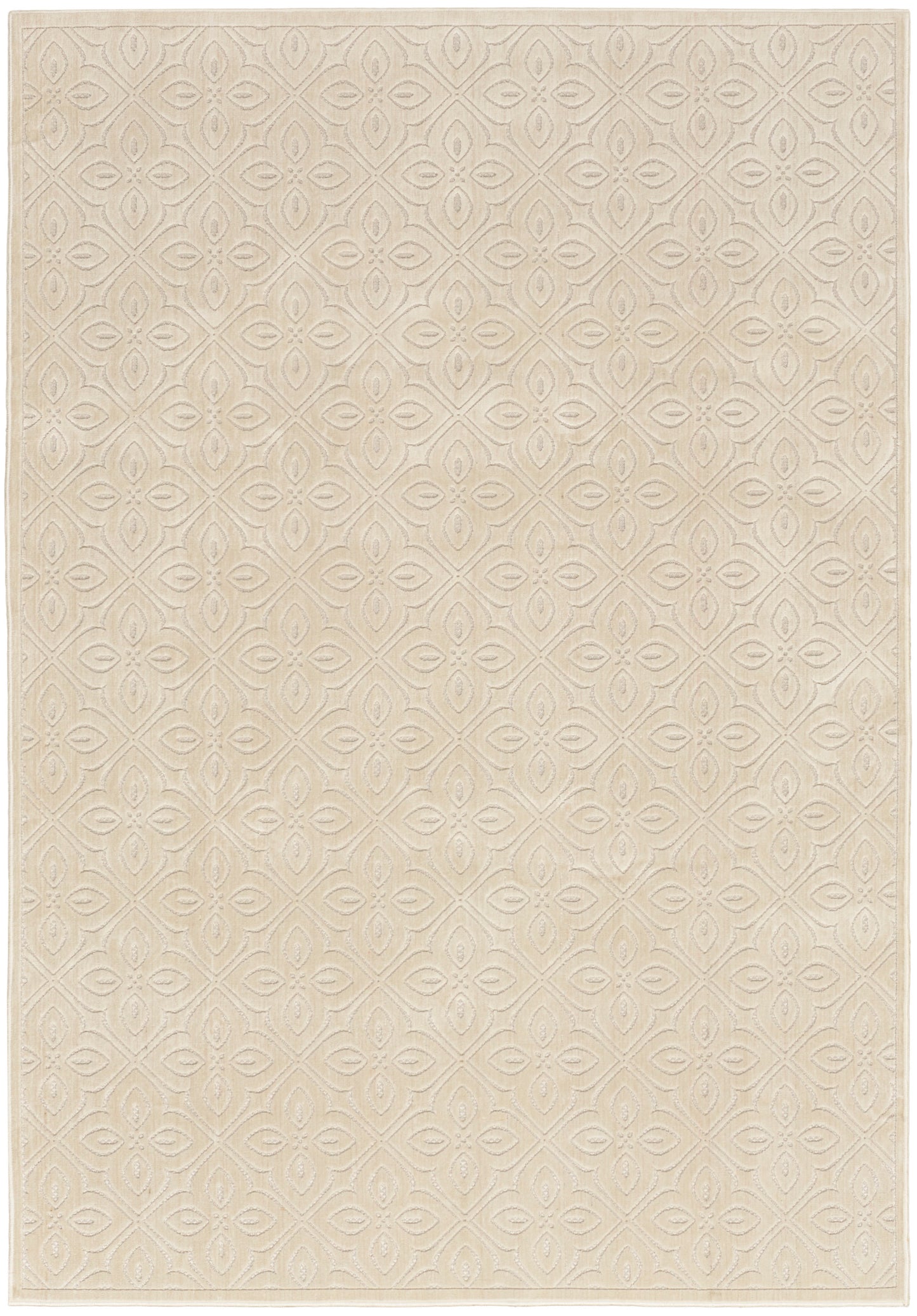 Nourison Home Washable Charm WCH03 Ivory Contemporary Machine Woven Rug