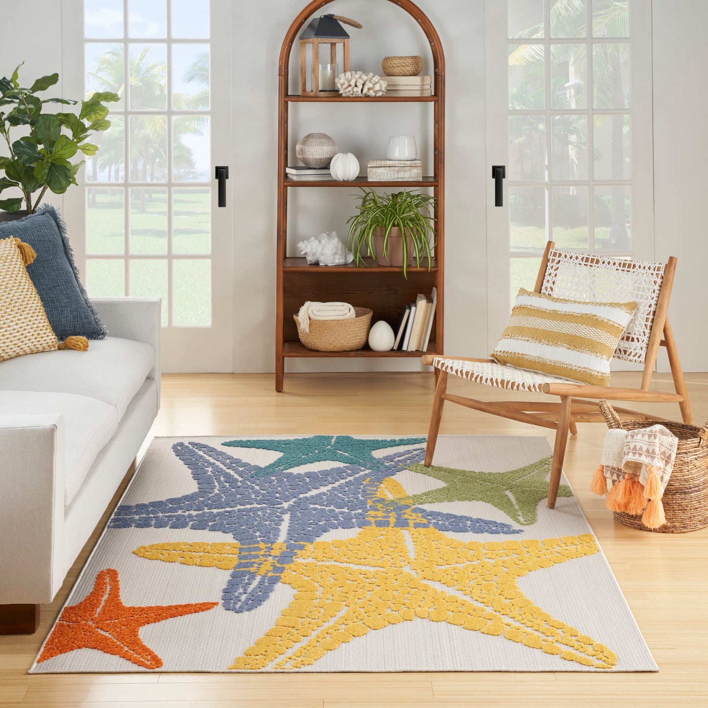 Nourison Home Aloha  Multicolor  Contemporary