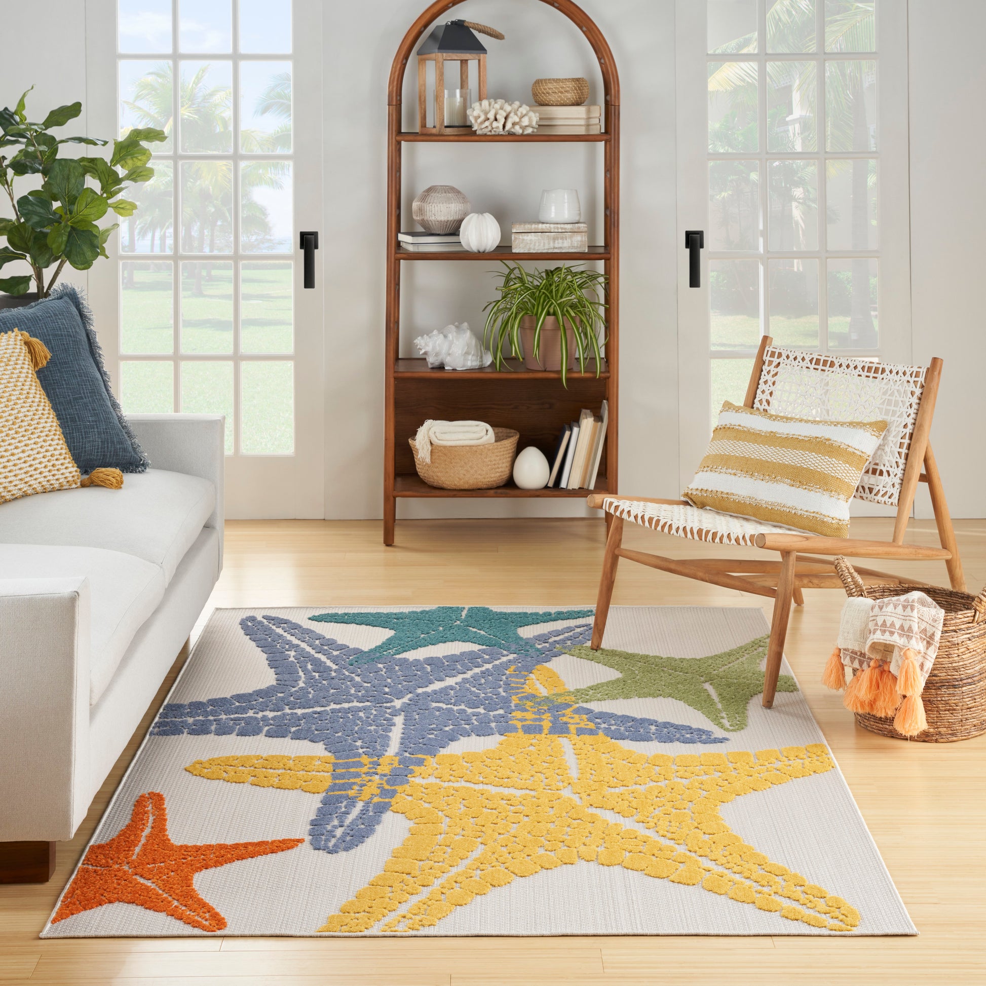 Nourison Home Aloha  Multicolor  Contemporary