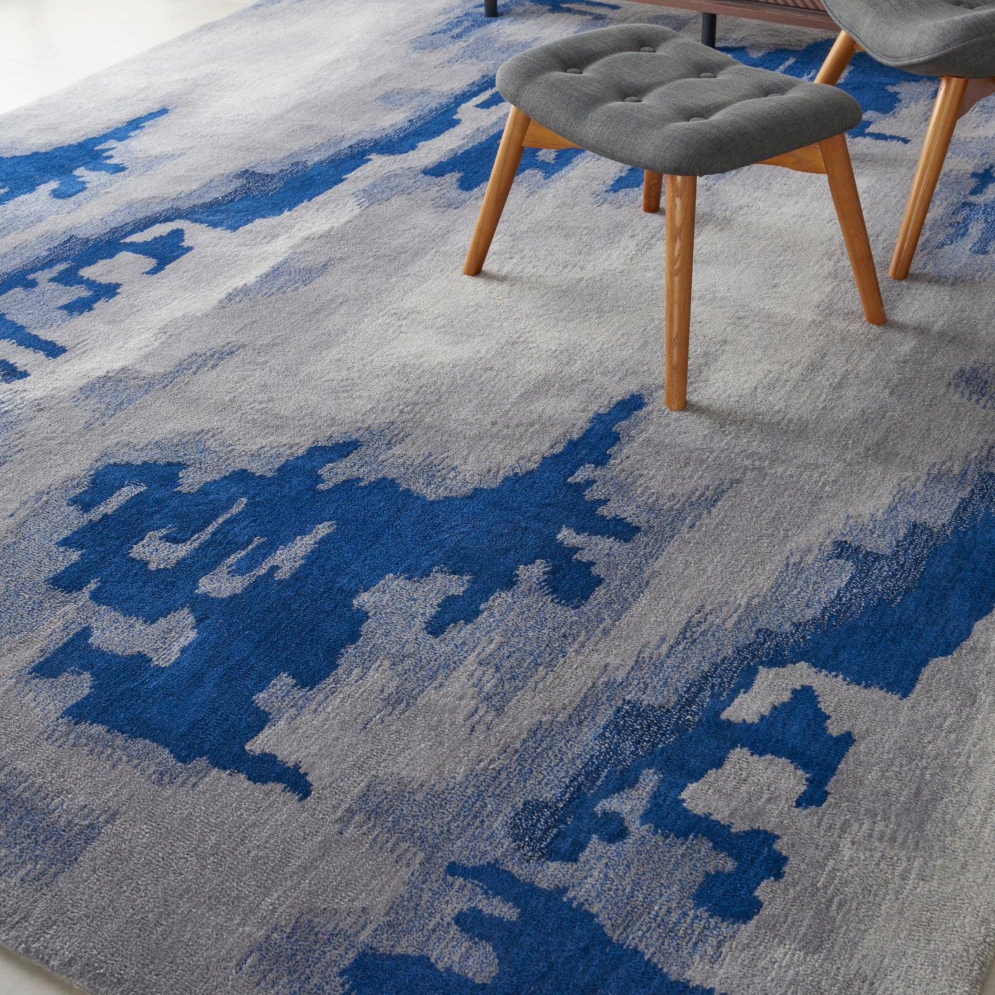 Nourison Home Symmetry  Grey Blue  Contemporary