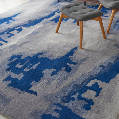 Nourison Home Symmetry  Grey Blue  Contemporary