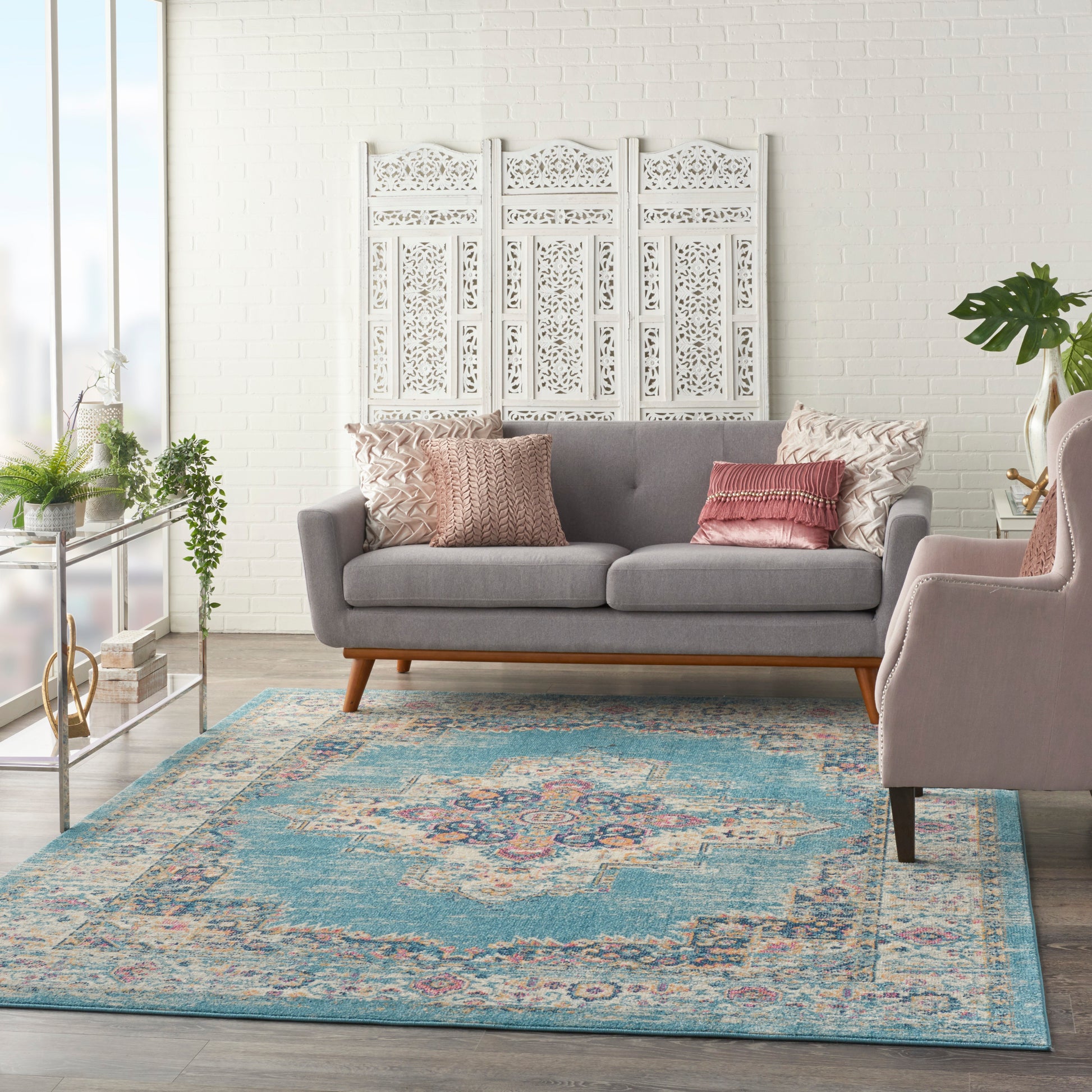 Nourison Home Passion  Light Blue  Transitional