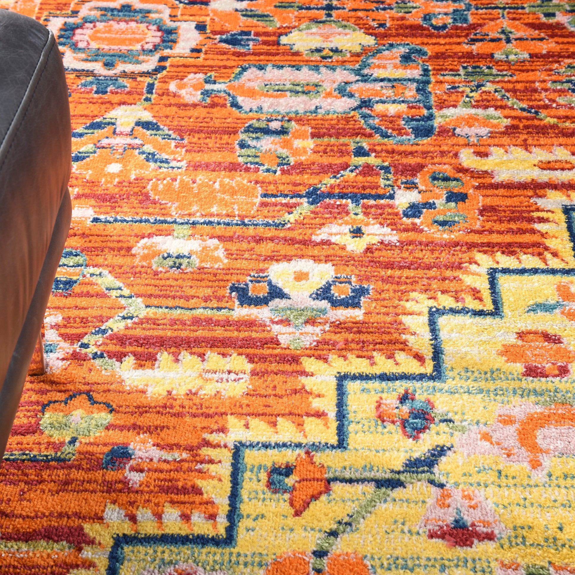 Nourison Home Allur  Red Multicolor  Transitional