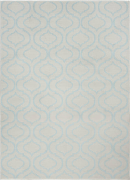 Nourison Home Jubilant JUB19 Ivory Blue Transitional Power-loomed Rug