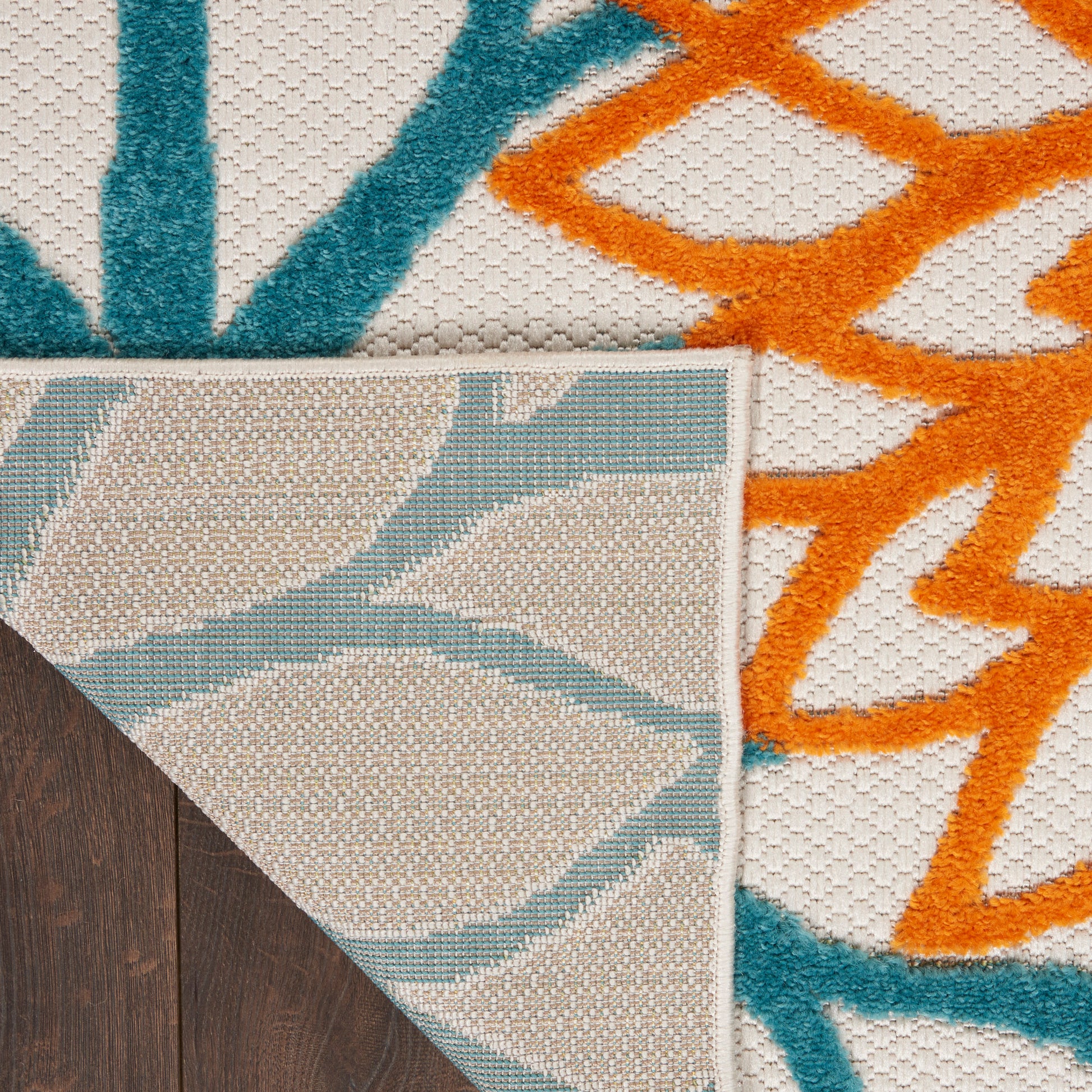 Nourison Home Aloha  Turquoise Multicolor  Contemporary