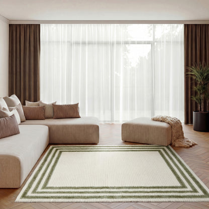 Nourison Home Pacific Shag  Ivory Green  Contemporary