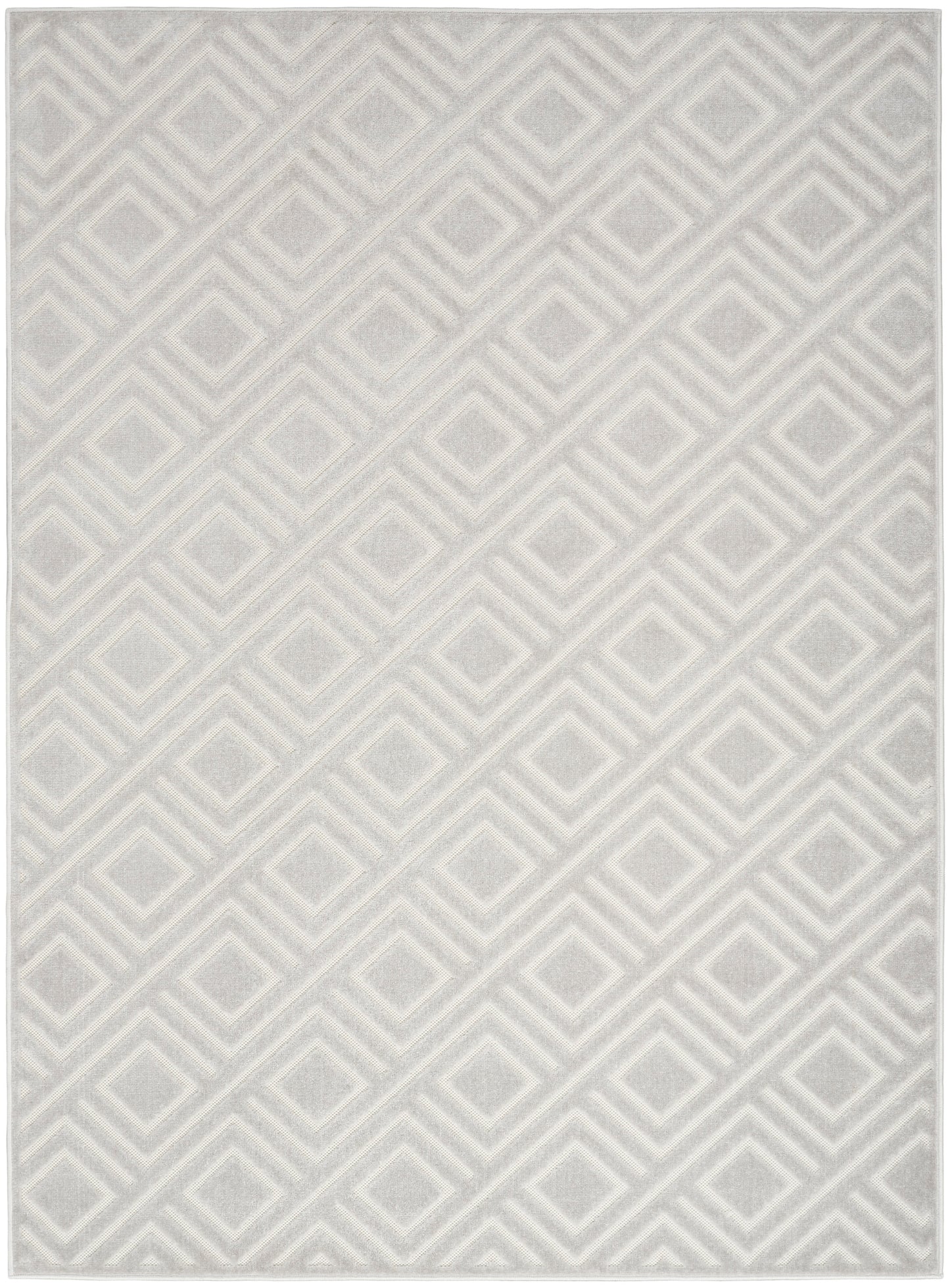 Nourison Home Care Free CAF03 Light Grey Contemporary Loom-woven Rug