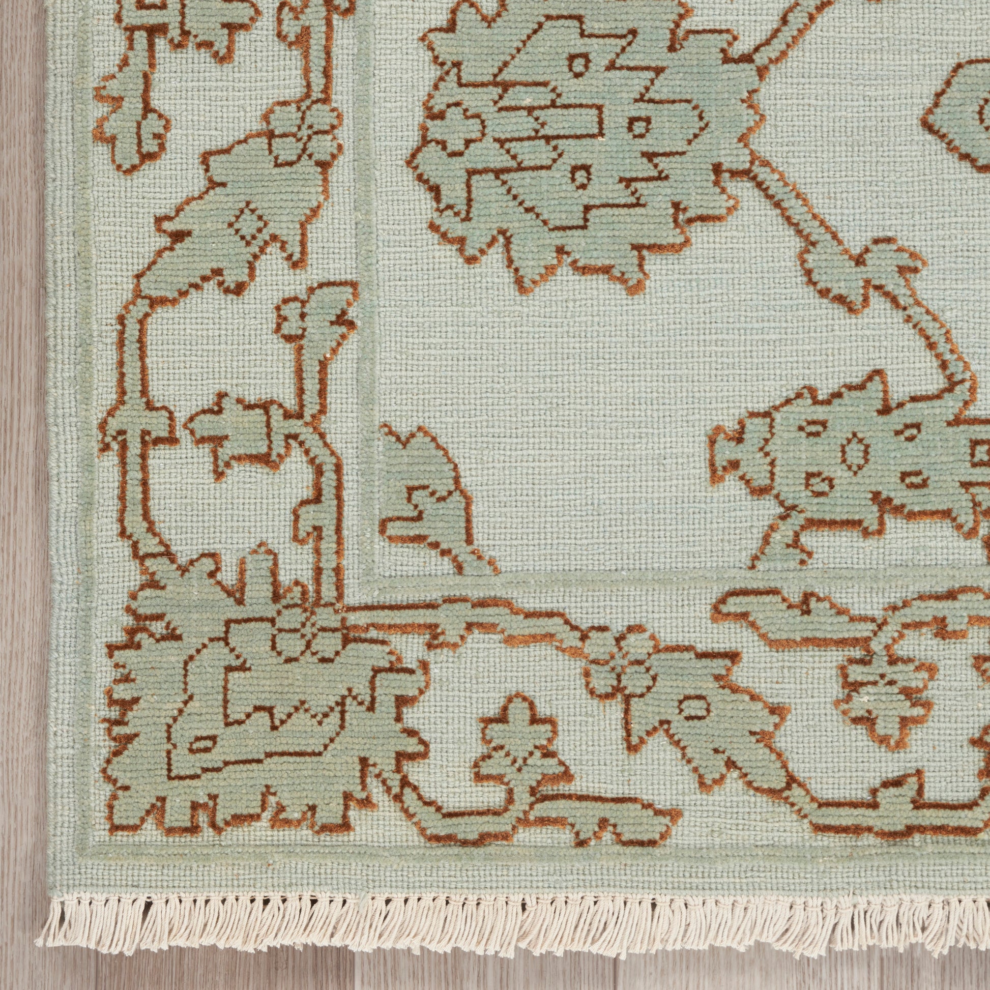 Nourison Home Silk Pointe  Aqua  Traditional