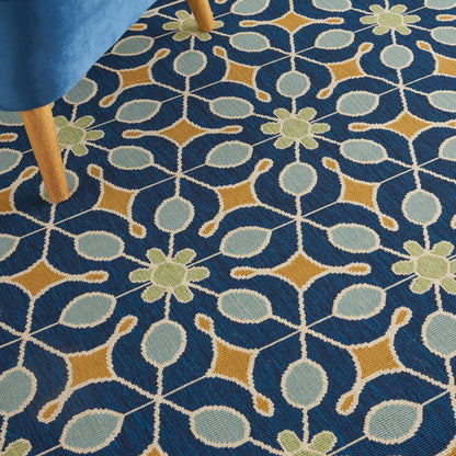 Nourison Home Caribbean  Navy  Contemporary