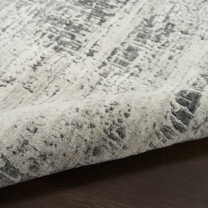 Nourison Home Harmony  Ivory Charcoal  Contemporary