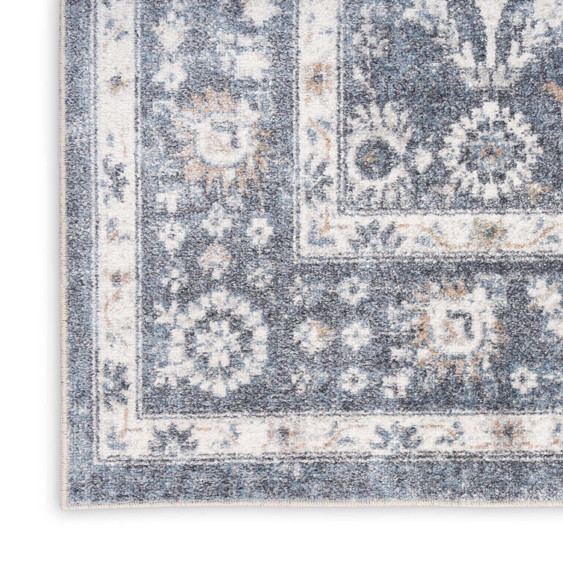 Nourison Home Astra Machine Washable  Dark Blue  Traditional