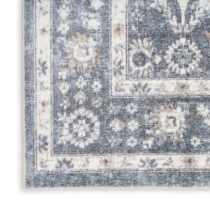 Nourison Home Astra Machine Washable  Dark Blue  Traditional