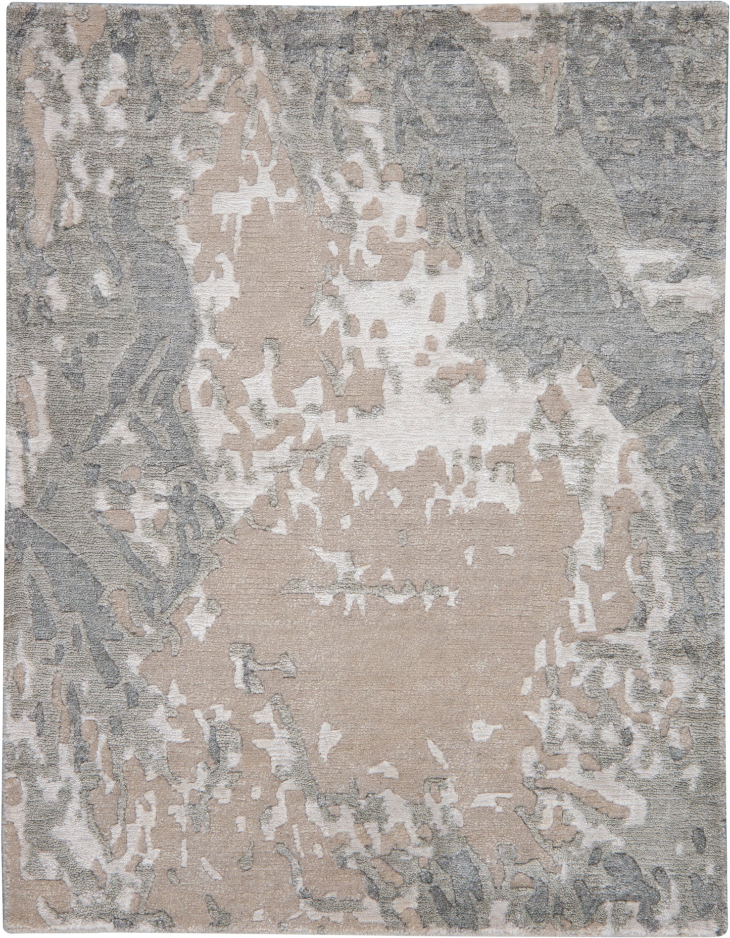 Nourison Home Silk Shadows SHA17 Sand Contemporary Knotted Rug