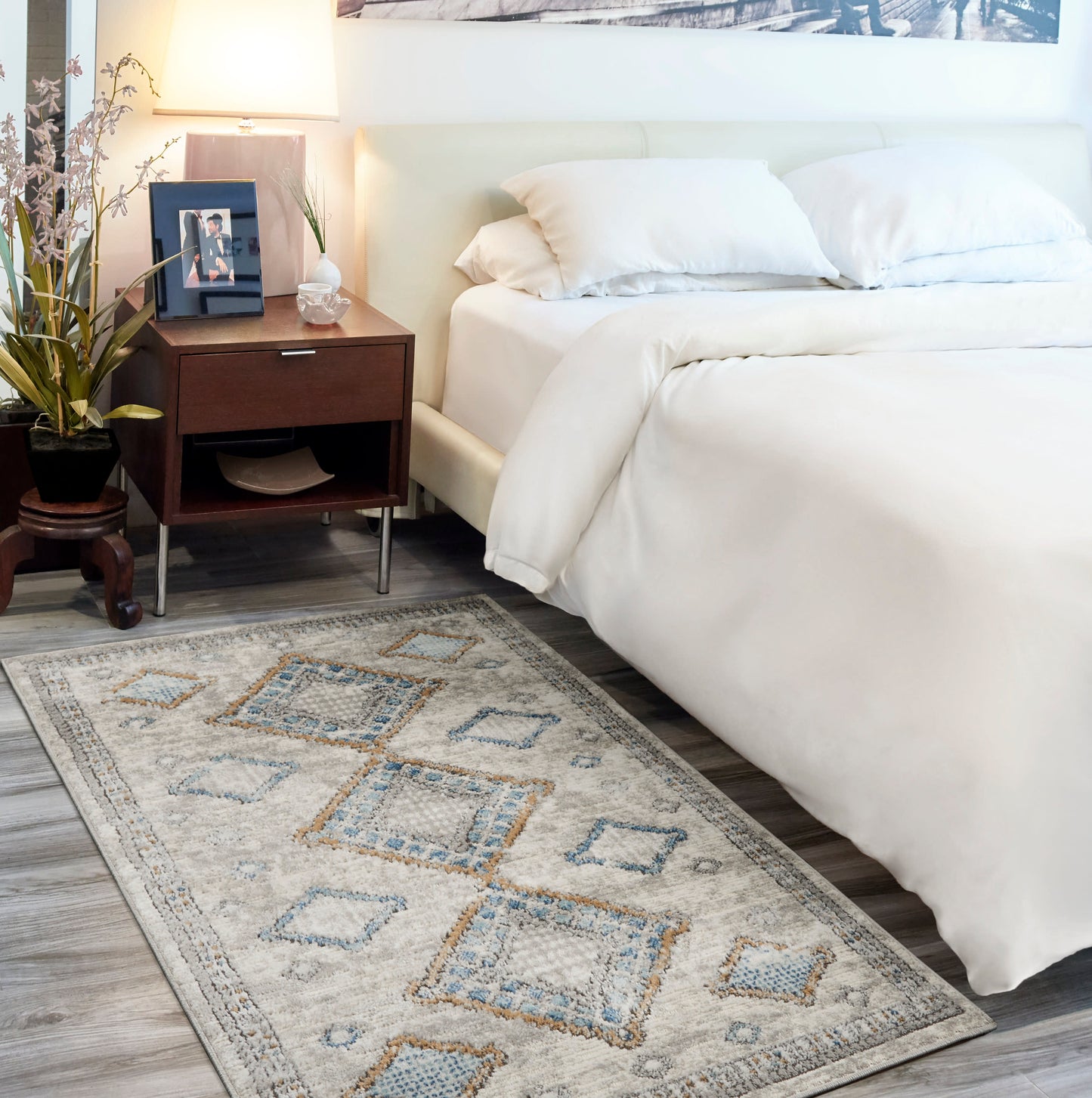 Nourison Home Quarry  Ivory Grey Blue  Contemporary