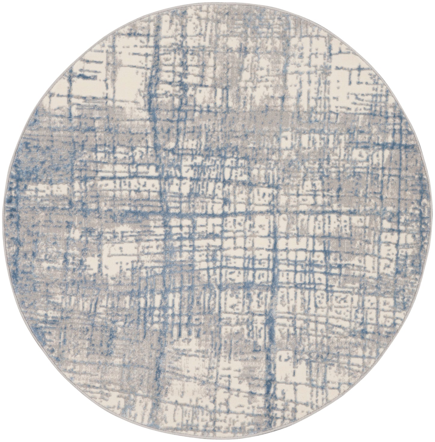 Calvin Klein CK950 Rush CK950 Ivory Blue Contemporary Power-loomed Rug