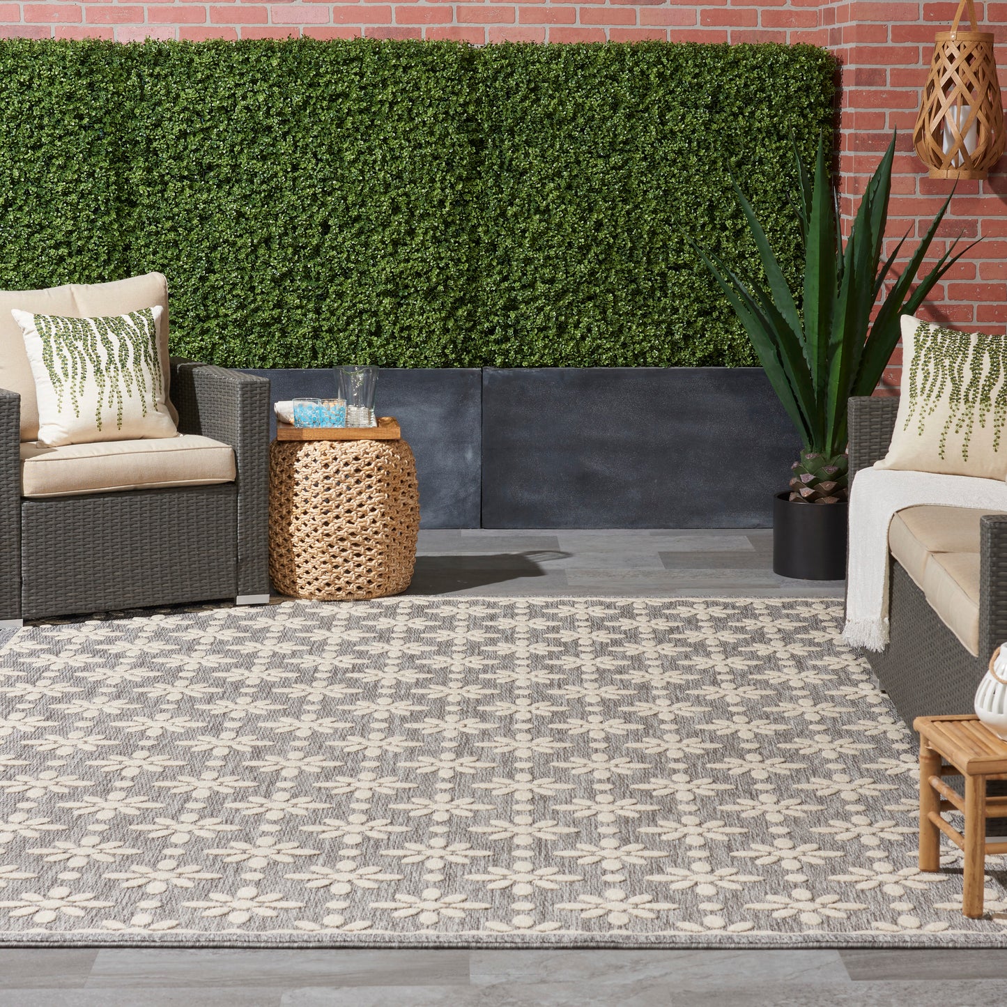 Nourison Home Cozumel  Grey  Contemporary