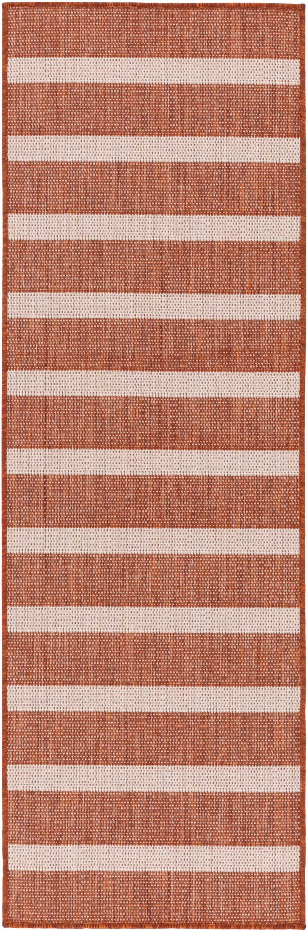 Nourison Home Positano POS03 Terracotta Ivory Contemporary Power-loomed Rug