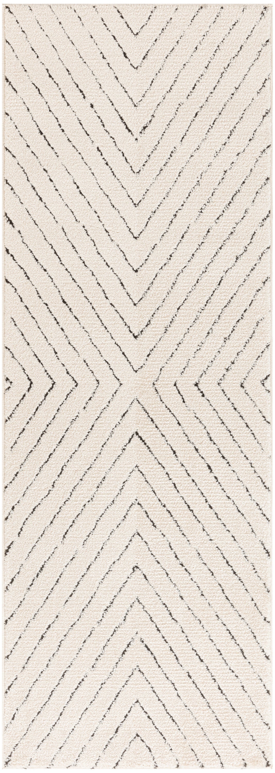 Nourison Home Modern Comfort MNC01 Ivory Black Contemporary Power-loomed Rug