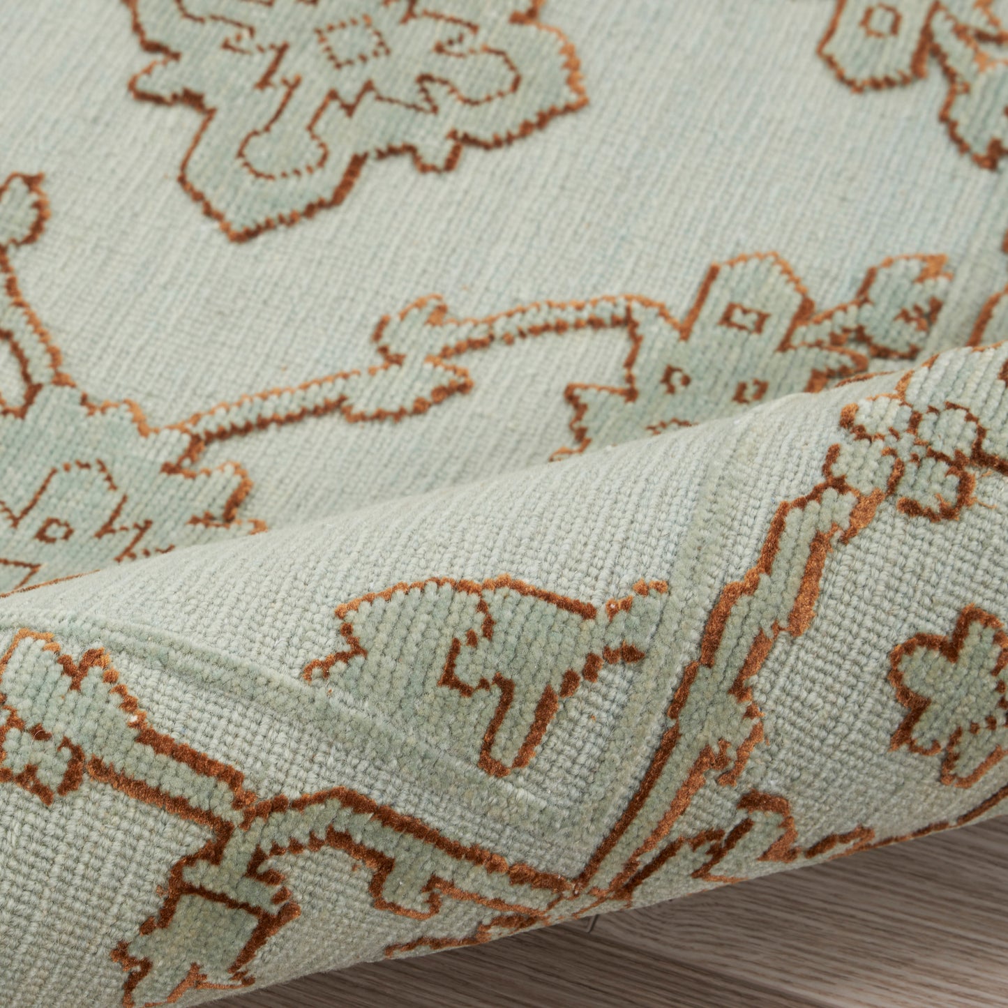 Nourison Home Silk Pointe  Aqua  Traditional