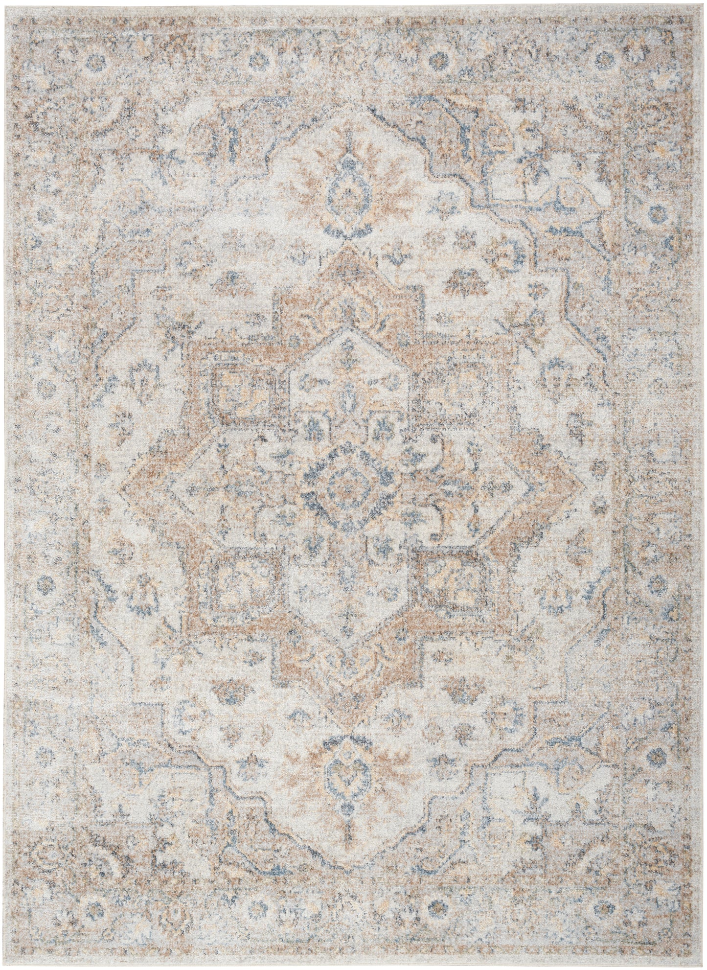 Nourison Home Astra Machine Washable ASW12 Silver Grey Traditional Power-loomed Rug