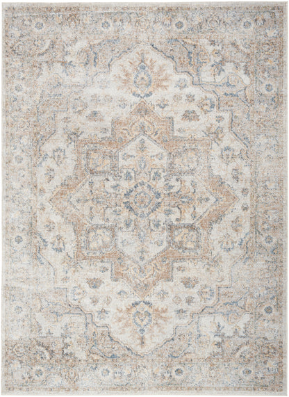Nourison Home Astra Machine Washable ASW12 Silver Grey Traditional Power-loomed Rug