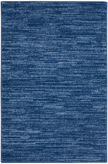 Nourison Home Nourison Essentials NRE01 Navy Blue Contemporary Power-loomed Rug